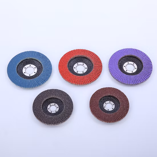 4인치 100mm 120방 금속용 톱니 모양 디스크, 알루미나-지르코니아 세라믹이 포함된 스테인리스 스틸