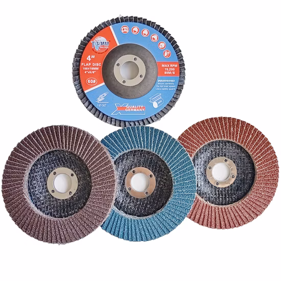 60방 알루미늄 산화물로 제작된 100mm 플랩 디스크